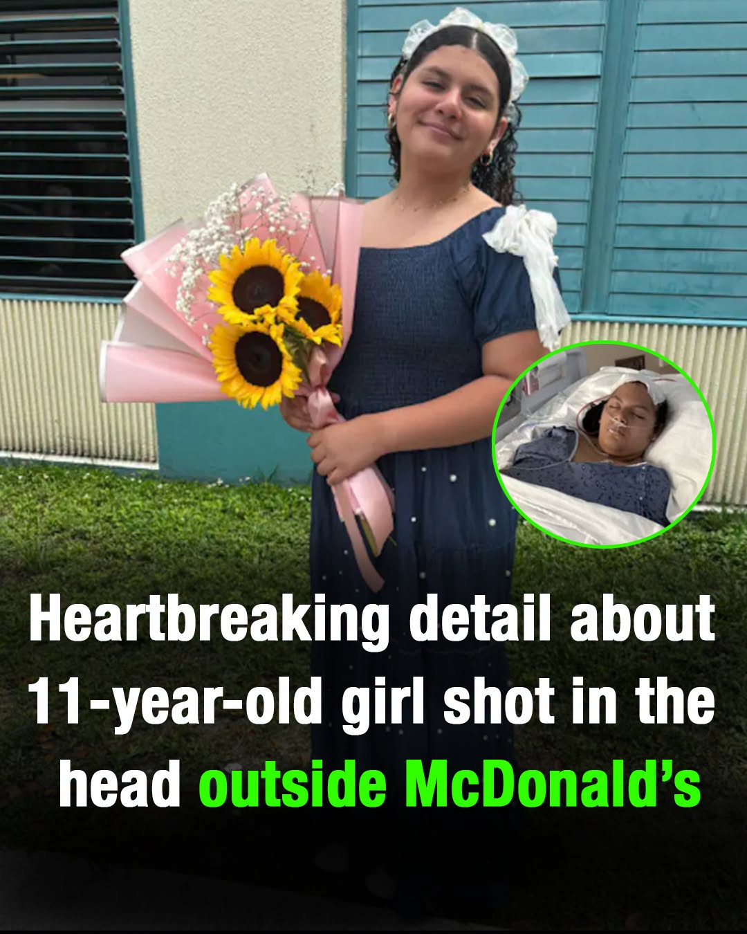 11-year-old Dora Belen Rivera was sitting in a car when a bullet suddenly struck her 😭👇