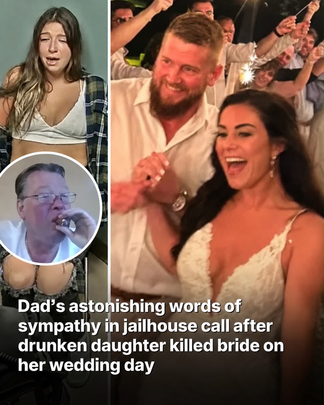 Jamie Komoroski, accused of being drunk when she mowed down newlywed Samantha Hutchinson on her wedding day, asked her father from jail: “Why me, Dad, why me?”
